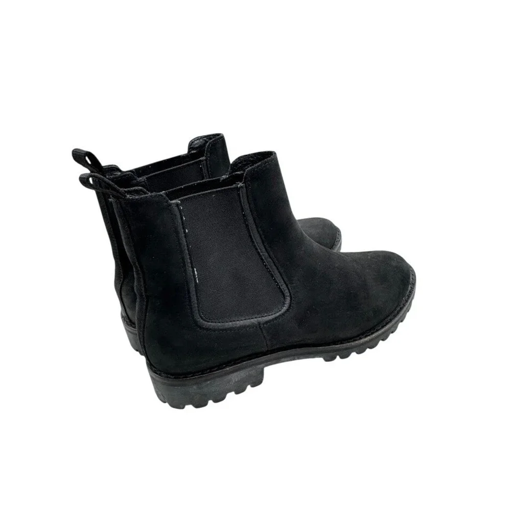 Thursday Boot Co Black Suede Lug‎ Sole Chelsea Ankle Boots 7.5